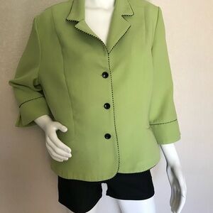Studio One Lime Blazer with Black Accents